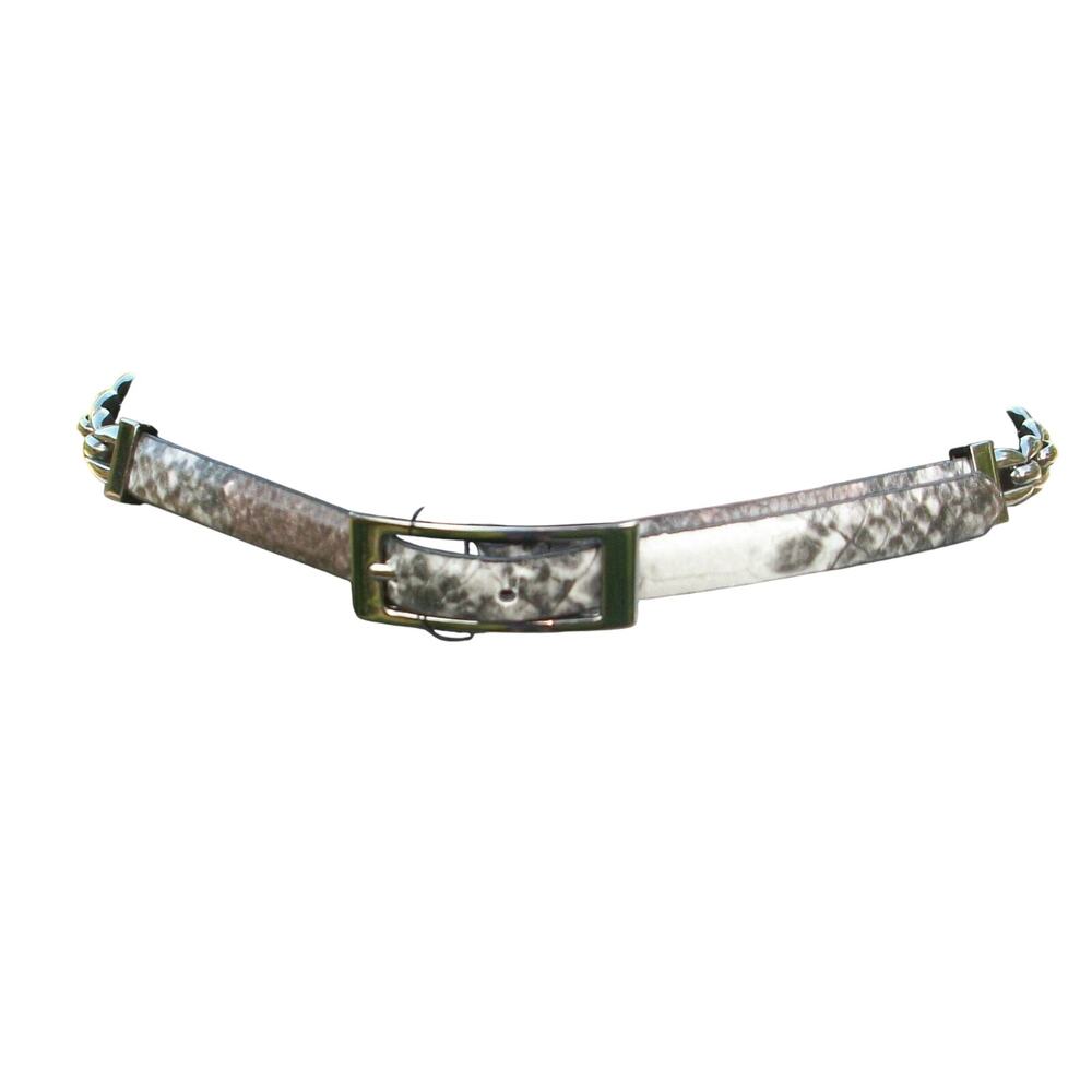 Cache pLeather Snake Metal Chain Link Design Belt Top New S/M Top Pant NWT $88
